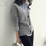 Zingj Net Red Knitting Cardigan Coat Large Size Korean Version Loose Thin Autumn All-Match Temperament V Collar Lazy Wind-Outfit