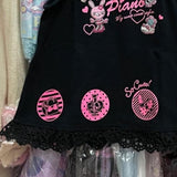 Aesthetic Rabbit Embroidery Lolita Japanese Kawaii Tank Tops Women Cartoon Bunny Vest Harajuku Gothic Punk Lace Camis