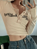 Y2K Long Sleeve Ribbed Knit Crop Top- Outfit
