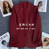 Suit Jacket Woman 2025 Spring And Autumn New Leisure Temperament Fried Street Suit Korean Version Suit Suit Dress