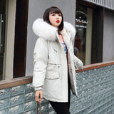 Cotton-Padded Coat Women 2023 Winter New Korean Version In The Long Down Cotton-Padded Jacket Thick Leisure Loose Cotton-Padded Jacket Women-Outfit