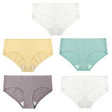 5PCS/Set Women's Panties Cotton Underwear Seamless Plus Size Briefs Low-Rise Soft Panty Women Underpants Female