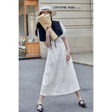 Summer Women's Dress Square Collar Kawaii Puff Sleeves Fashion Vestidos Dress Vintage Jacquard Elegant Dresses For