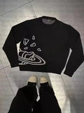 Street Y2k Coat Sports Street Hip-Hop Leisure Color Impact Style Knitted Couple Sweaters Wear