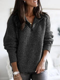 Attractive Women's Zipper Pullover Long-sleeved