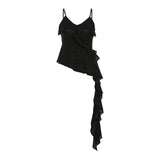 2024 Summer New Women's Clothing Solid Color Repair Street Fashion Slings Sexy Bare Waist Vest