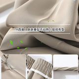 Thigh Pants Women's Summer Thin Ice Silk High Waist Thin Feeling Small Open Casual Suit Trumpet