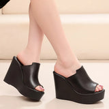 Waterproof Table Thick Bottom Slippers High Slope And Fitting Room Slippers Ultra-High Heel Night Shop Show Loose Girl Cold
