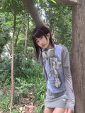 Tie Dye Print Crop T-shirt Skirts Set Women 2024 Summer Outfits Y2K Aesthetic Emo Grunge Two 2 Sets Harajuku