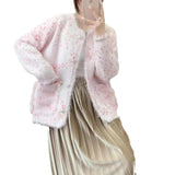 Zingj Fragrant Wind Fashion Coat Female Spring And Autumn Loose Tassel Short Money Outside The New Imitation Mink Velvet Cardigan-Outfit