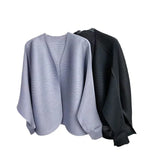 Women's Short Coat Loose Large Size Women's Spring And Autumn New Bat Shirt Casual Wrinkles Outside The Open