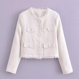 New Tricolor Woolen Fashionable Jacket