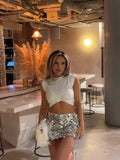 Women's Autumn And Winter Temperament Light Fashion New Party Squin Mini