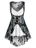 Set Heathered Flare Cami Top And Pointed Hem Lace Vest Women Twinset Top Tank Top Camis 2022 Spring Summer