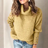 Zingj Winter Autumn And Winter Women's Hoodie Turtleneck Sweater Top In Stock-Outfit