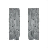 Streetwear Grunge Knitted Leg Warmers Solid Gothic Harajuku Women Japanese Ripped Calf Socks Boots Cover Y2k Aesthetic