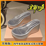 Dress With A Dress With Light And Anti-Slip Slippers 2025 Net Red Temperament Lady Pedal Sweet Single
