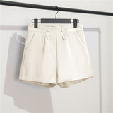 Zingj Female 2024 Spring And Summer New Korean Version High Waist Slim Loose Straight Wide Leg Pants Rice White Casual