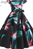 Polka Dot Print Women Summer Dress Vintage Swing Rockabilly Robe Femme Elegant Party
