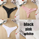 8 Colors Women's Thong G-String Cotton Thongs Women's Panties Sexy V Waist Female Underpants Pantys Lingerie