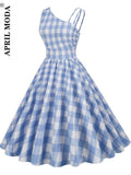 Shoulder Swing Casual Vintage Dress Retro Short Cocktail Vestidos 50s 60s Sleeveless Chic Party Pin Up Rockabilly