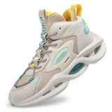High-top Chunky Sneaker Men Running Shoes Waterproof Leather Sport Shoes Thick Sole Jogging Walking Shoes Zapatillas