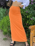 Stretchy Y2K Maxi Skirt- Outfit