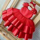 Baby Girl Dress 1st Birthday Party Dress For Girl Princess Dresses Big Bow Infant Christening Clothes Toddler Girl
