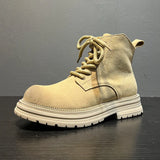 Zingj 2024 New Man British Style Vintage Work Short Boots