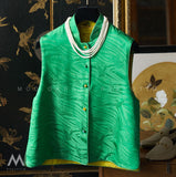 New Women's Wear In The Spring Of 2023 Has A Positive And Negative Temperament, Wearing Imitation Silk Jacquard Brocade To Improve The Light Chinese