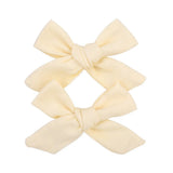 Solid Cotton Hiar Bows With Clip For Baby Girls Boutique Handmade Hair Clip Hairgrip Barrettes Hair Acesssories