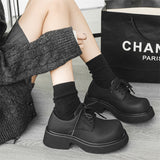 Zingj Thick Bottom Small Leather Shoes Male Fashion Joker College Style Happy Shoes Web Celebrity Belt Niche Ins Tide