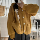 Zingj Of New Style Of Qiu Dong Adds Thick Pure Color Sweater Gentle Languid Lazy Wind Loose Knit Cardigan Coat Female-Outfit