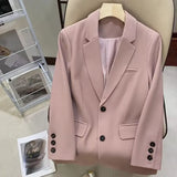 Zingj Small Suit Jacket Female Small 2024 Spring And Autumn New Korean Version Of Loose Suit Design Sense