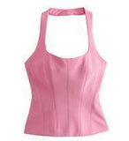 Summer New Slimming Women's Short-Skinned Waistcoat Women's Back-To-Back