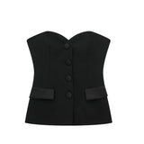 Women's Clothing 2025 Spring New Silk-Sense Texture Spliced Tight Body Clothes + Open-Fork Splicing Skirt