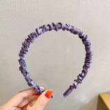 New Women Girls Sweet Colorful Folds Bubble Simple Hairbands Sweet Headband Hair Hoops Hair Band Fashion Hair